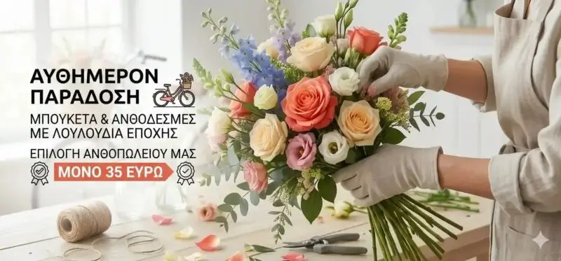 Εποχιακά Μπουκέτα και Ανθοδέσμες από το Athens Flower Shop