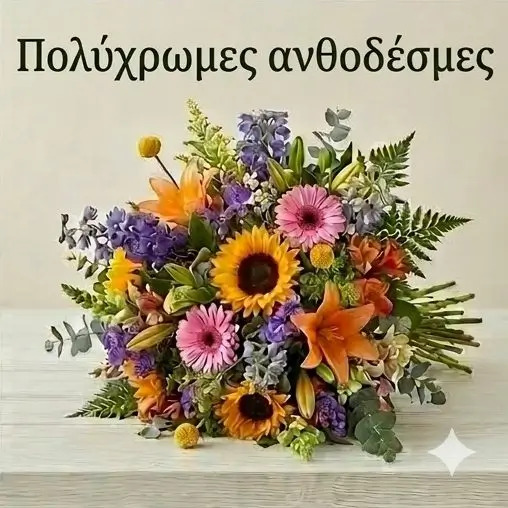 Πολύχρωμες Ανθοδέσμες